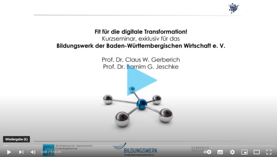 Vorschaubild von Video "Fit für die digitale Transformation", ein Kurzseminar von VDI-Fortbildung